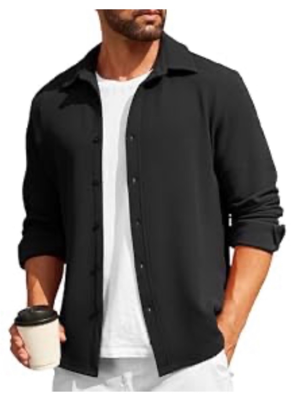New with tags Mens Casual Button Down Shirt Long SleeveLightweight - Picture 1 of 4